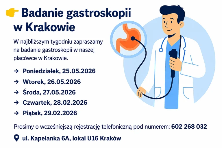 gastroskopia terminy kraków