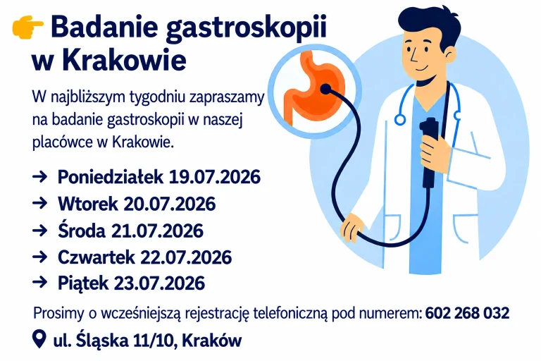 Gastroskopia Kraków Terminy